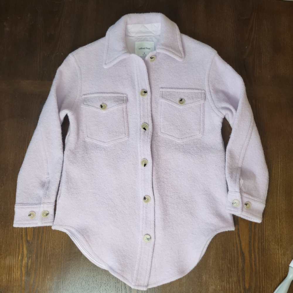 Aritzia Ganna Lilac Textured Cozy Spring Fall Countryside Shacket - Picture 2 of 11